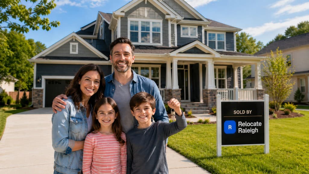 Relocate Raleigh clients in front of a sold home